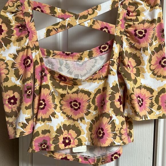 FREE People Movement Give Me More Top Criss Cross Back Spring Summer Top Lg NWT - Picture 14 of 15